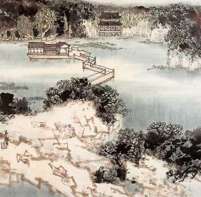 宋玉麟 天朝遗迹 镜心